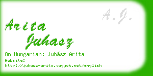 arita juhasz business card